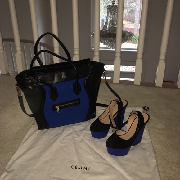 Celine shoes new Celine Black Suede Platform Ankle Strap Sandals Size - Picture 2 of 8